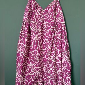 GAP Purple and White Floral Maxi dress